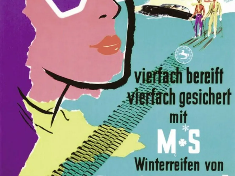 Рекламный баннер CONTINENTAL, рекламирующий зимные шины.