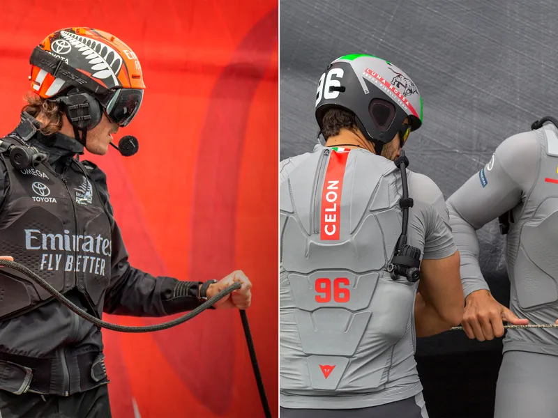 Экипажи мира, Emirates Team New Zealand и Luna Rossa Prada Pirelli в жилетах Sea-Guard компании DAINESE