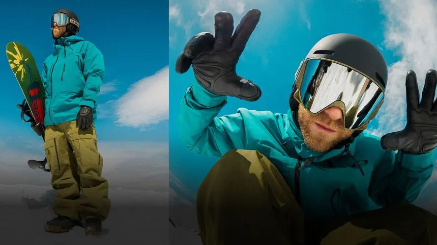 Мужчина в экипировке и очках бренда OAKLEY.